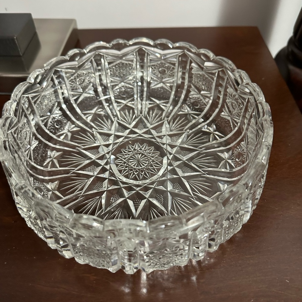 Crystal Czech glass vase new